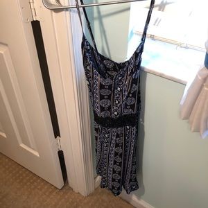 Cross back romper-worn once